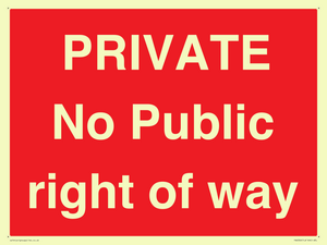 PRIVATE No Public right of way